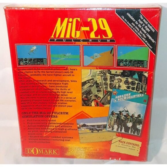 Mig-29 Fulcrum Flight Simulator 1990 Pc Game - Picture 2 of 3